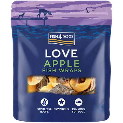 Fish 4 Dogs Apple Wraps (100g)